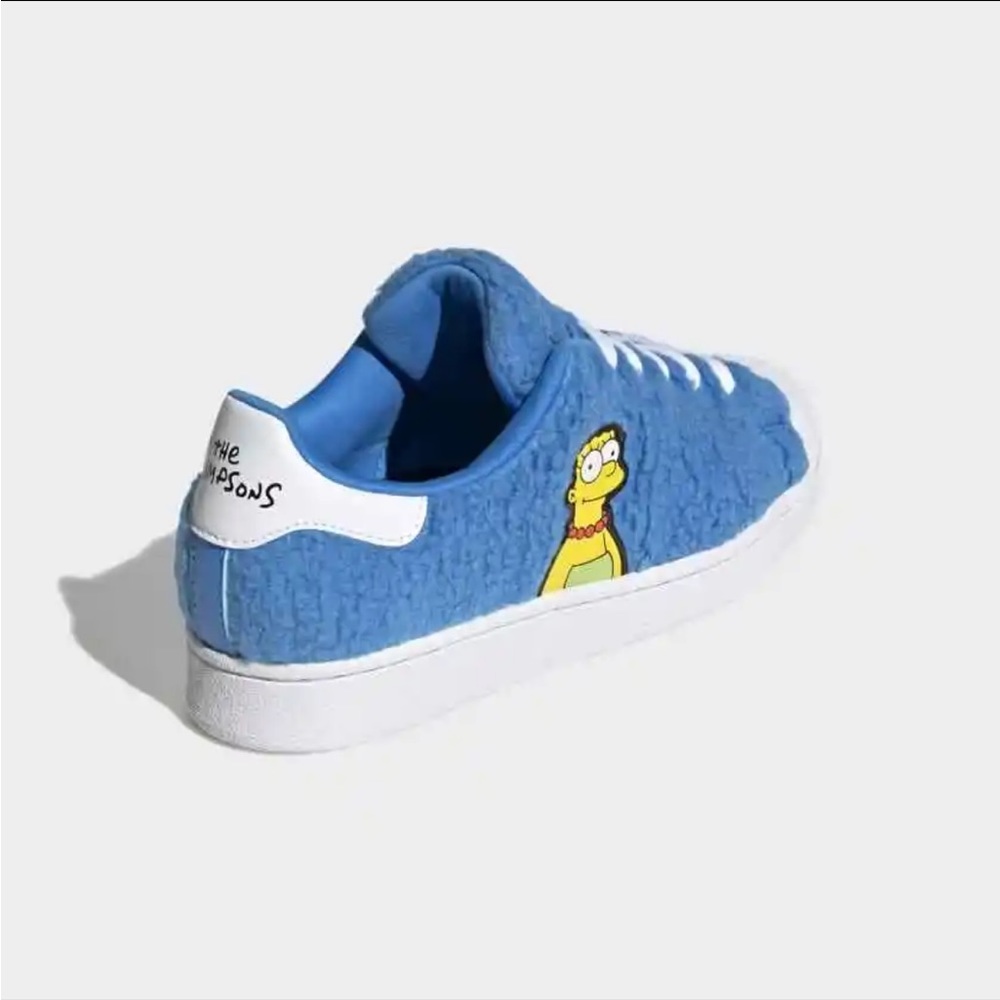 adidas White & Blue Superstar Marge Simpson Casual Shoes
